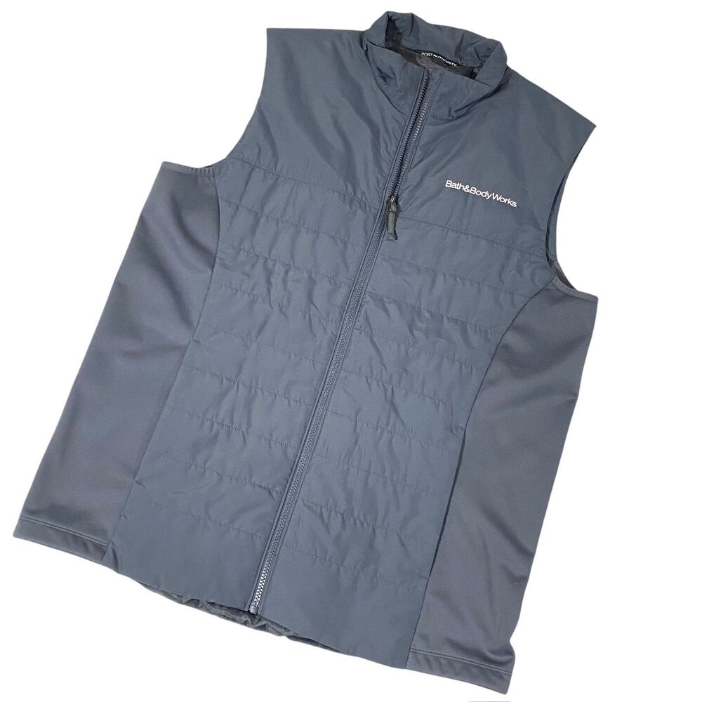 Bath & Body Works VEST Uniform L Employee LIGHTWEIGHT Puffer GRAY Womans